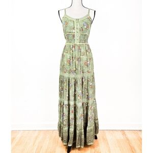 🦋LAST🦋 NWT Tulle and Batiste Joanna Frill Maxi Dress, Olive